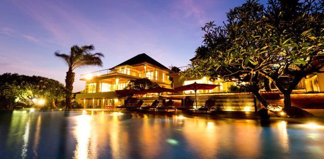 Villa Sanur Residence Beach front, Villa at Night